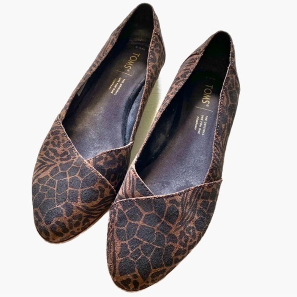 Toms Julie animal print flats